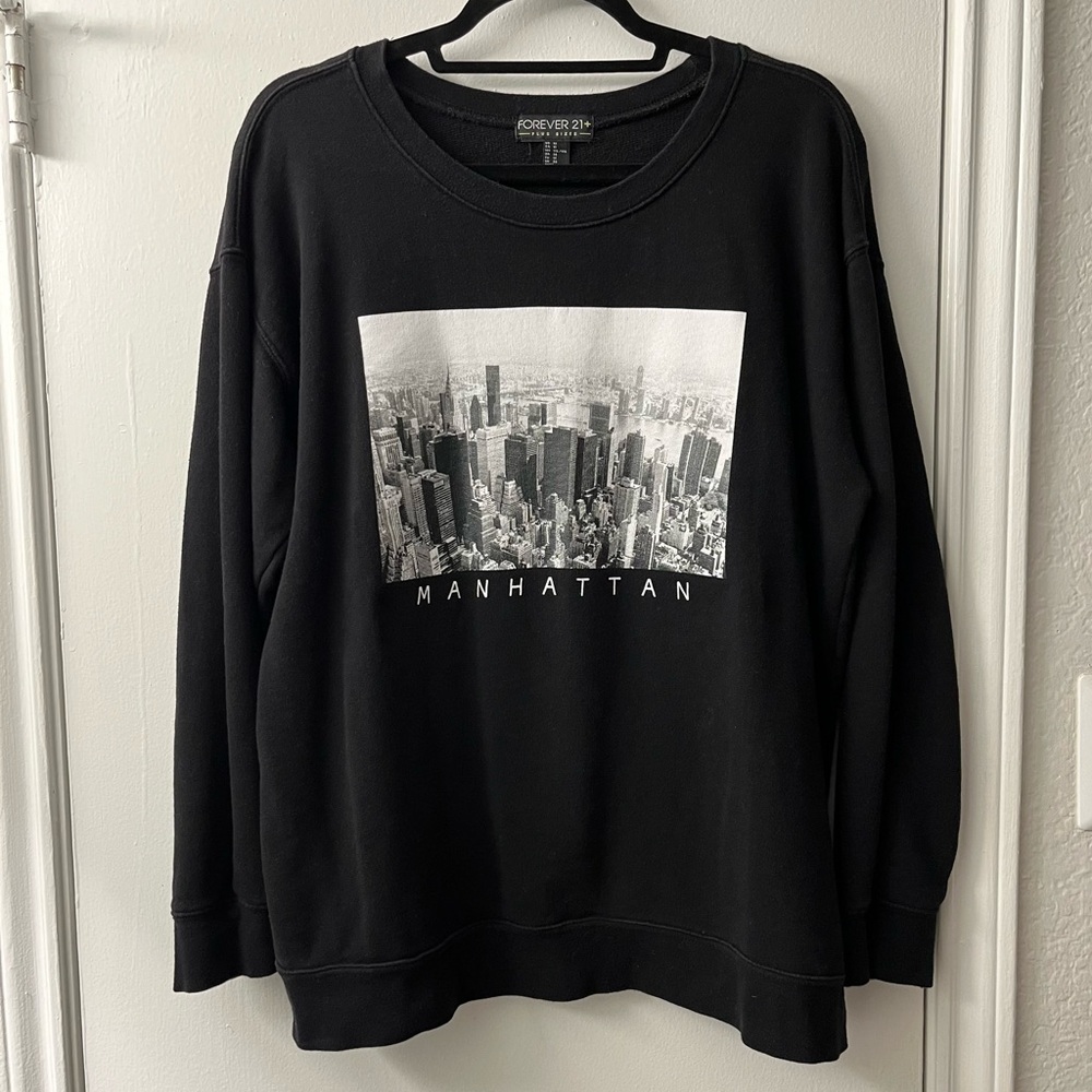 Manhattan graphic crewneck sweatshirt sz 1X